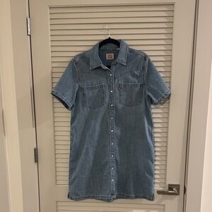 Levi's Light Blue Denim Button Dow dress